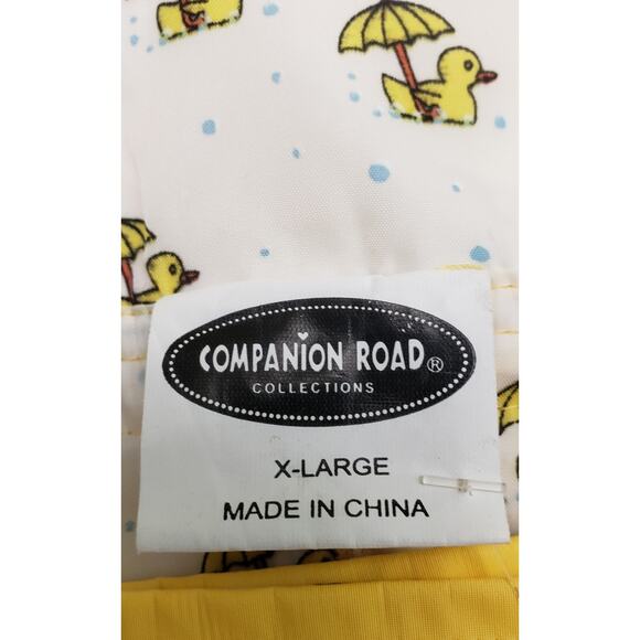 Companion Road Collections Yellow Rubber Duckie Dog Raincoat-XL - Picture 5 of 6